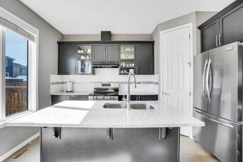 76 Cityscape Grove Ne, Calgary, AB - Indoor Photo Showing Kitchen With Stainless Steel Kitchen With Double Sink With Upgraded Kitchen