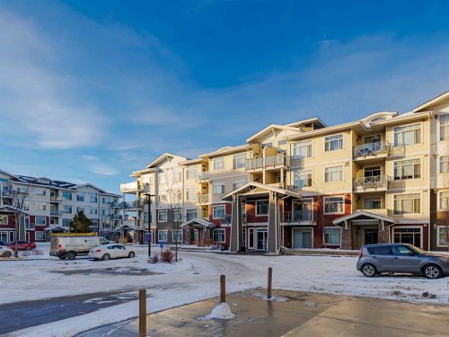 305-28 Auburn Bay Link Se, Calgary, AB - Outdoor With Balcony With Facade