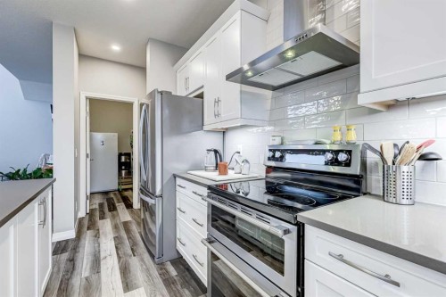 108 Evanston Hill Nw, Calgary, AB - Indoor Photo Showing Kitchen With Stainless Steel Kitchen