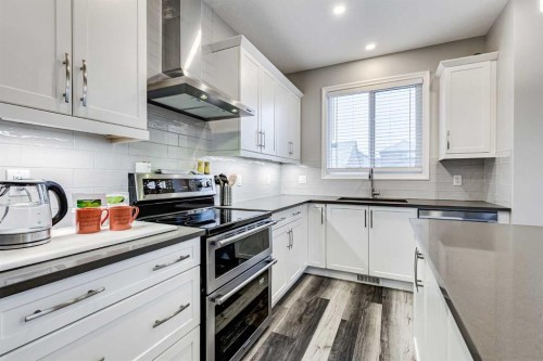 108 Evanston Hill Nw, Calgary, AB - Indoor Photo Showing Kitchen With Stainless Steel Kitchen With Upgraded Kitchen