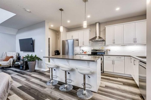 108 Evanston Hill Nw, Calgary, AB - Indoor Photo Showing Kitchen With Stainless Steel Kitchen With Upgraded Kitchen