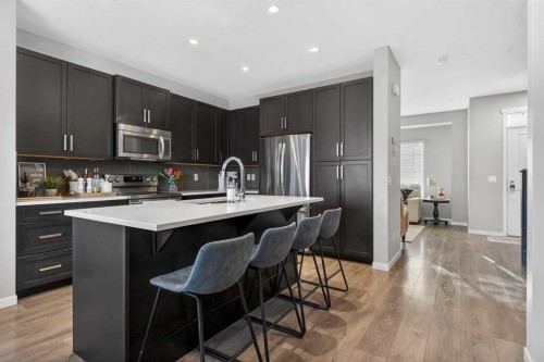 146 Marquis Common Se, Calgary, AB - Indoor Photo Showing Kitchen With Upgraded Kitchen