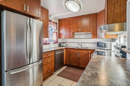 2048 33 Street Se, Calgary, AB - Indoor Photo Showing Kitchen With Double Sink