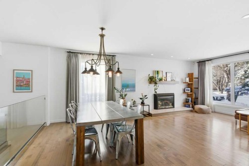 3449 Lane Crescent Sw, Calgary, AB - Indoor Photo Showing Other Room With Fireplace