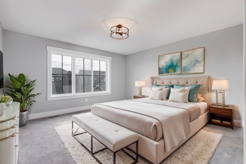 1209 Coopers Drive Sw, Airdrie, AB - Indoor Photo Showing Bedroom