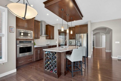 145 Sage Meadows Circle Nw, Calgary, AB - Indoor Photo Showing Kitchen With Stainless Steel Kitchen With Upgraded Kitchen
