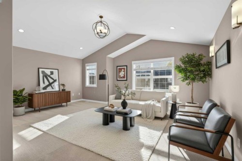 145 Sage Meadows Circle Nw, Calgary, AB - Indoor Photo Showing Living Room