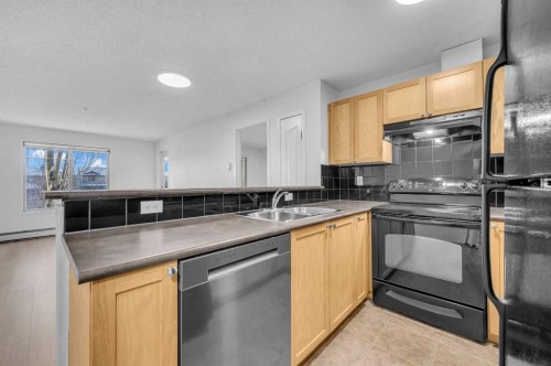222-428 Chaparral Ravine View Se, Calgary, AB - Indoor Photo Showing Kitchen With Double Sink