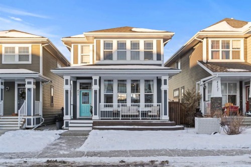 411 River Heights Crescent, Cochrane, AB - Outdoor With Deck Patio Veranda With Facade