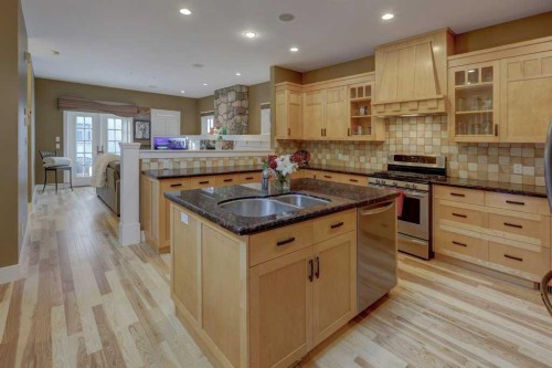 2511 18 Street Nw, Calgary, AB - Indoor Photo Showing Kitchen With Double Sink