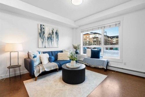 4108-240 Skyview Ranch Road Ne, Calgary, AB - Indoor Photo Showing Living Room