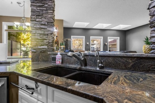 18352 Chaparral Street Se, Calgary, AB - Indoor Photo Showing Kitchen With Double Sink