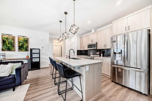 2103-55 Lucas Way Nw, Calgary, AB - Indoor Photo Showing Kitchen With Upgraded Kitchen
