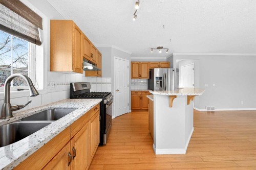 169 Harvest Grove Close Ne, Calgary, AB - Indoor Photo Showing Kitchen With Double Sink