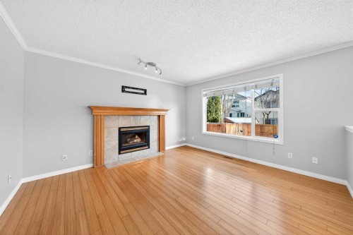 169 Harvest Grove Close Ne, Calgary, AB - Indoor Photo Showing Living Room With Fireplace