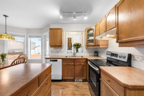 62 Canoe Circle Sw, Airdrie, AB - Indoor Photo Showing Kitchen With Double Sink