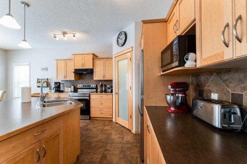 461 Boulder Creek Way Se, Langdon, AB - Indoor Photo Showing Kitchen With Double Sink