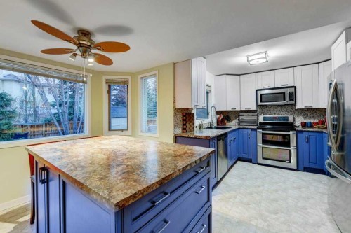 28 Hawktree Circle Nw, Calgary, AB - Indoor Photo Showing Kitchen With Stainless Steel Kitchen With Double Sink