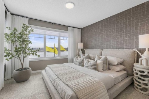 536 Legacy Circle Se, Calgary, AB - Indoor Photo Showing Bedroom