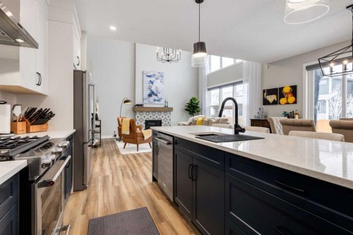 18 South Shore Bay, Chestermere, AB - Indoor Photo Showing Kitchen With Upgraded Kitchen