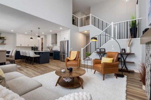 18 South Shore Bay, Chestermere, AB - Indoor Photo Showing Living Room