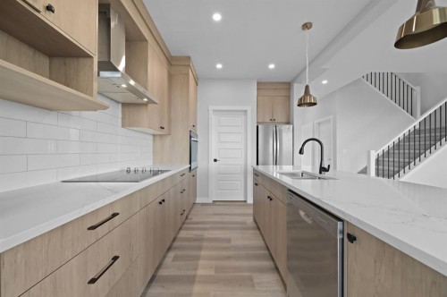 3430 Victory Way, Olds, AB - Indoor Photo Showing Kitchen With Upgraded Kitchen