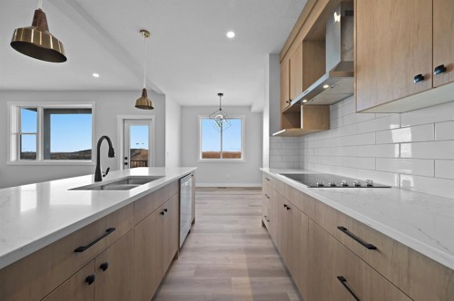 3430 Victory Way, Olds, AB - Indoor Photo Showing Kitchen With Double Sink With Upgraded Kitchen