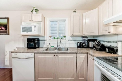 187 Taravista Street Ne, Calgary, AB - Indoor Photo Showing Kitchen With Double Sink