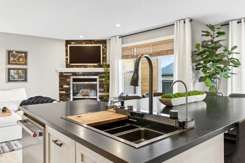 5318 Copperfield Gate Se, Calgary, AB - Indoor Photo Showing Kitchen With Double Sink