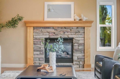 55 Billy Haynes Trail, Okotoks, AB - Indoor With Fireplace