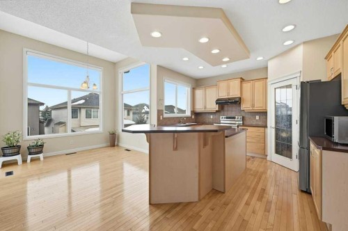 101 Panamount Manor Nw, Calgary, AB - Indoor Photo Showing Kitchen With Stainless Steel Kitchen With Upgraded Kitchen