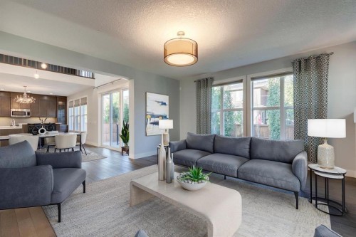 427 Canals Boulevard Sw, Airdrie, AB - Indoor Photo Showing Living Room
