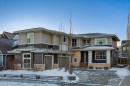 427 Canals Boulevard Sw, Airdrie, AB  - Outdoor With Deck Patio Veranda With Facade 
