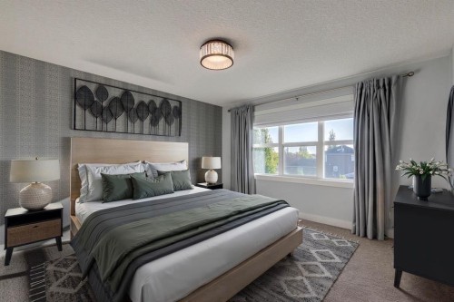 427 Canals Boulevard Sw, Airdrie, AB - Indoor Photo Showing Bedroom