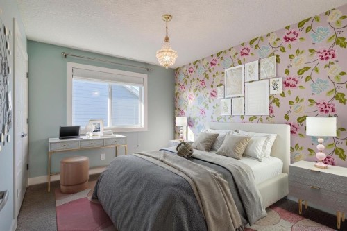 427 Canals Boulevard Sw, Airdrie, AB - Indoor Photo Showing Bedroom