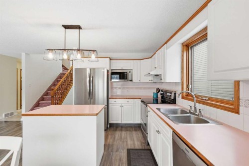 12 Citadel Close Nw, Calgary, AB - Indoor Photo Showing Kitchen With Double Sink