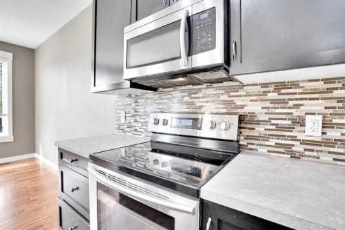 157 Rainbow Falls Boulevard, Chestermere, AB - Indoor Photo Showing Kitchen With Upgraded Kitchen