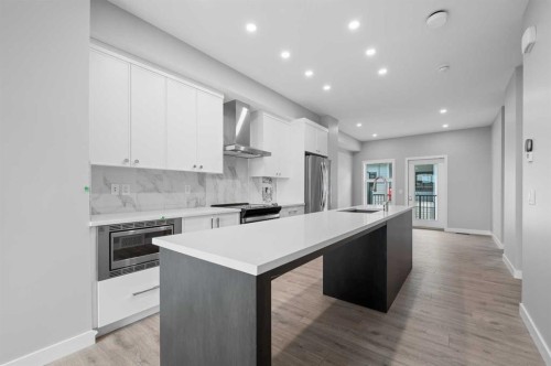 607 Mahogany Road Se, Calgary, AB - Indoor Photo Showing Kitchen With Upgraded Kitchen