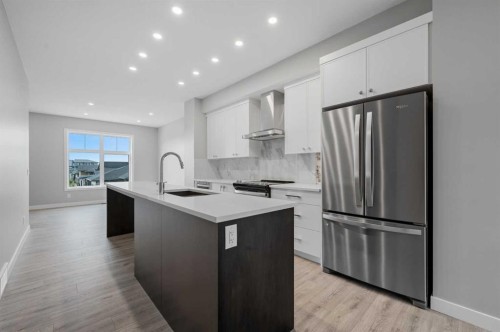 607 Mahogany Road Se, Calgary, AB - Indoor Photo Showing Kitchen With Upgraded Kitchen