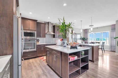 304 Corner Meadows Manor Ne, Calgary, AB - Indoor Photo Showing Kitchen With Upgraded Kitchen