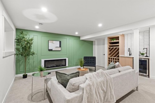 27 Glacier Drive Sw, Calgary, AB - Indoor Photo Showing Living Room