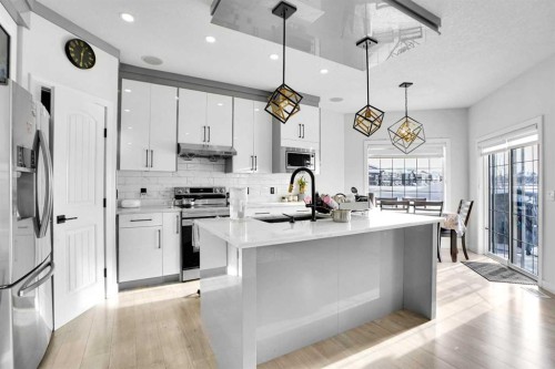 85 Saddlebrook Circle Ne, Calgary, AB - Indoor Photo Showing Kitchen With Upgraded Kitchen