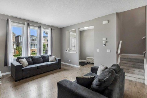 124 Red Embers Crescent Ne, Calgary, AB - Indoor Photo Showing Living Room