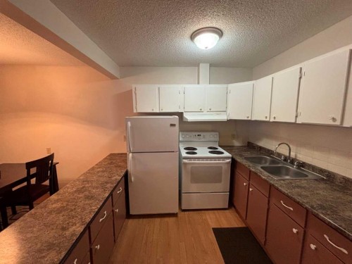 511-200 Brookpark Drive Sw, Calgary, AB - Indoor Photo Showing Kitchen With Double Sink