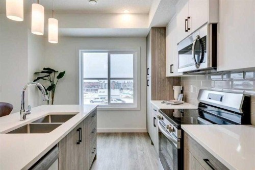 72-2117 81St Street Sw, Calgary, AB - Indoor Photo Showing Kitchen With Double Sink With Upgraded Kitchen