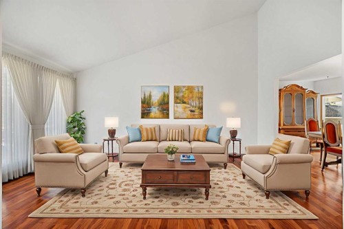 720 Parkvalley Road Se, Calgary, AB - Indoor Photo Showing Living Room
