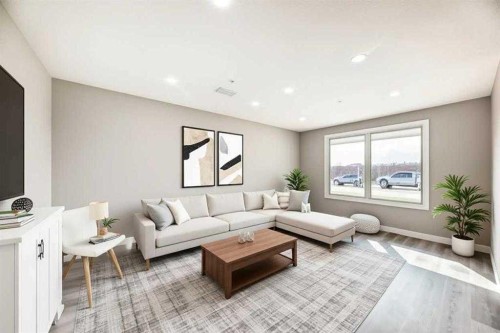 15104 1 Street Se, Calgary, AB - Indoor Photo Showing Living Room