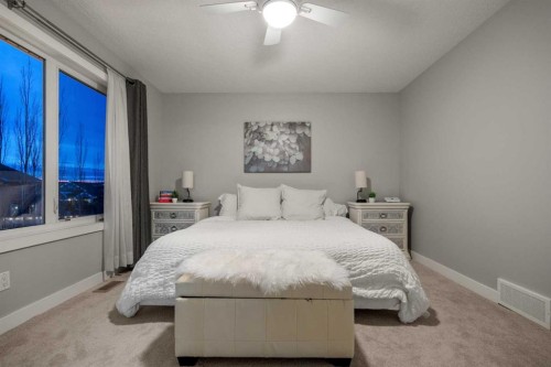 2322 Bayside Circle Sw, Airdrie, AB - Indoor Photo Showing Bedroom