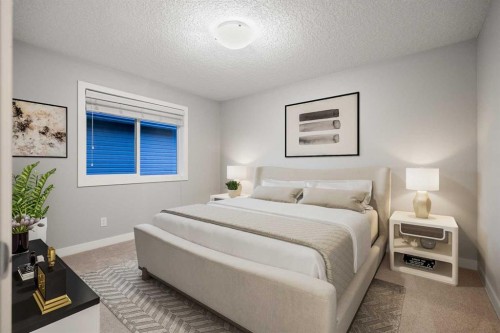 2322 Bayside Circle Sw, Airdrie, AB - Indoor Photo Showing Bedroom