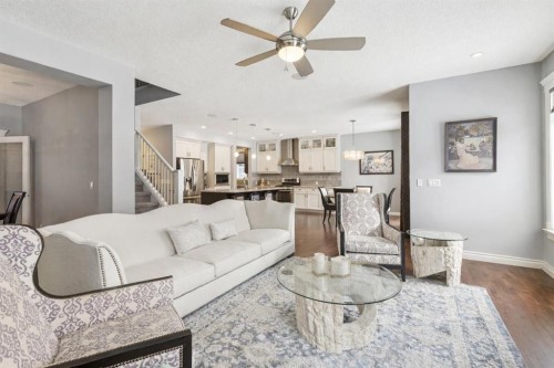 135 Auburn Sound Manor Se, Calgary, AB - Indoor Photo Showing Living Room